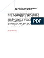 Acta apertura libro sesiones concejo Salpo 2019