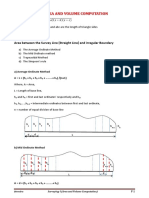 Area and Volume Computation: Area Between The Survey Line (Straight Line) and Irregular Boundary