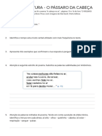 5.º DIA DE LEITURA - O PÁSSARO DA CABEÇA - Google Forms