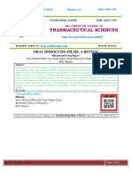 Pharmaceutical Sciences: Oral Dissolving Films: A Review