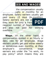 Salaries and Wages: Salary Is The Compensation Usually