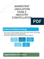 Markstrat Simulation Team S Industry Constellation