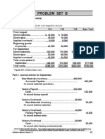 Problem Set B: Total Manufacturing Costs and The Costs Assigned To Each Job