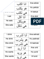 Pronoun Verb Arabic