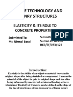 Concrete Technology and Masonry Structures: Elasticity & Its Role To Concrete Properties