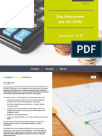 Risk Assessment and ISO 27001: September 2019