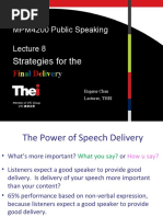 Public Speaking Session 8 - Strategies For Final Delivery