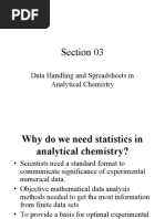 Section 03: Data Handling and Spreadsheets in Analytical Chemistry