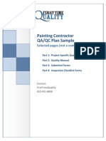 Painting Contractor QA/QC Plan Sample: Elected Pages (Not A Complete Plan)