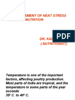 NUTRITIONAL MANAGEMENT OF HEAT STRESS IN POULTRY