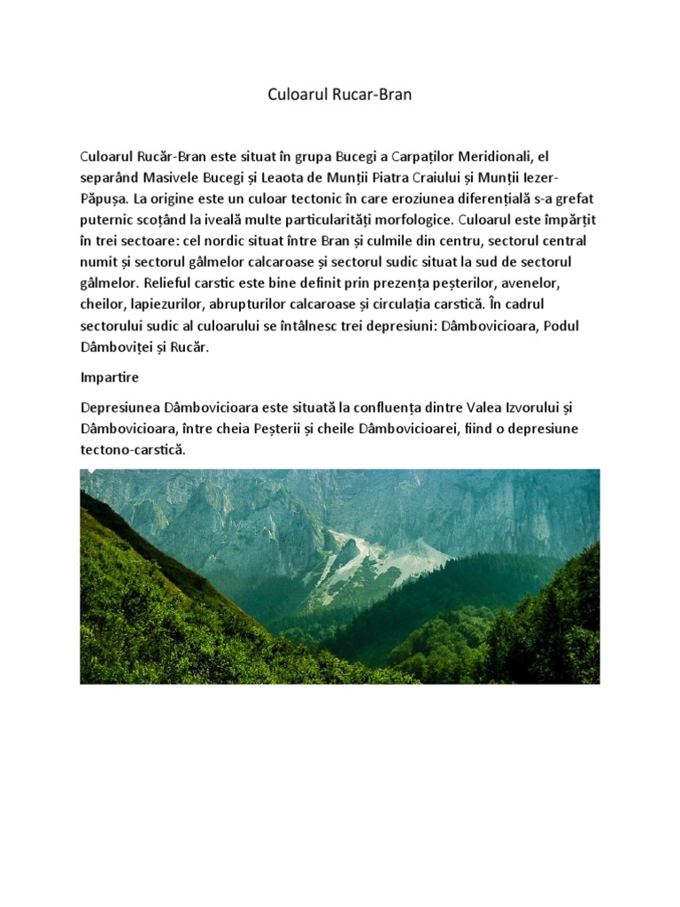 Culoarul Rucar | PDF