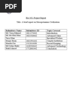 His 102-Project Report Title: A Brief Report On Mesopotamian Civilization