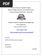 Lab Report 1&2 "Incremental and Newton Methods"