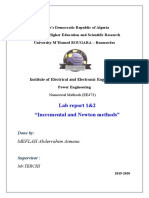 Incremental and Newton Methods Lab Report