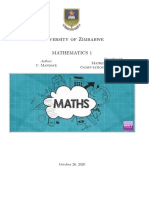 Mathematics One Notes PDF
