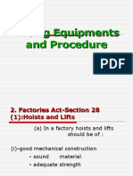 Lifting Equipments and Procedures