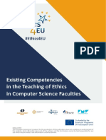 Existing Competencies in the Teaching of Ethics in Computer Science Faculties