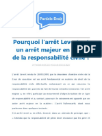 Pourquoi l’Arrêt Levert Est Un Arrêt Majeur en Droit de La Responsabilité Civile