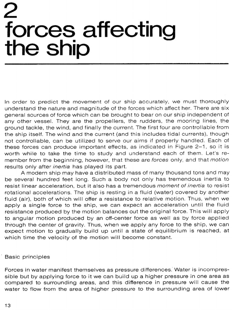 Naval Shiphandling 4 Ed PDF | PDF | Propeller | Friction