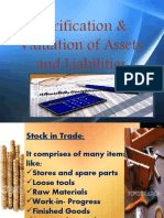 Verification & Valuation of Assets and Liabilities