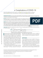 Cerebrovascular Complications of COVID-19: Brief Report