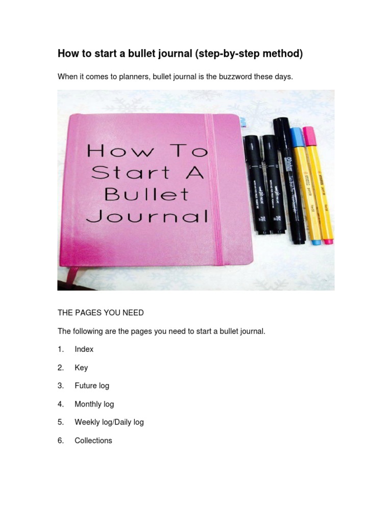 Bullet Journal Starter Guide | PDF