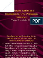 Hypothesis Testing For Two Population