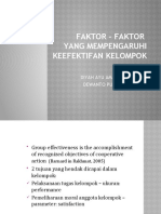 FAKTOR PENGARUH EFEKTIVITAS KELOMPOK