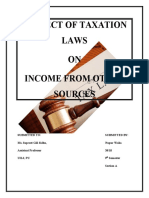 Project of Taxation Laws ON Income From Other Sources