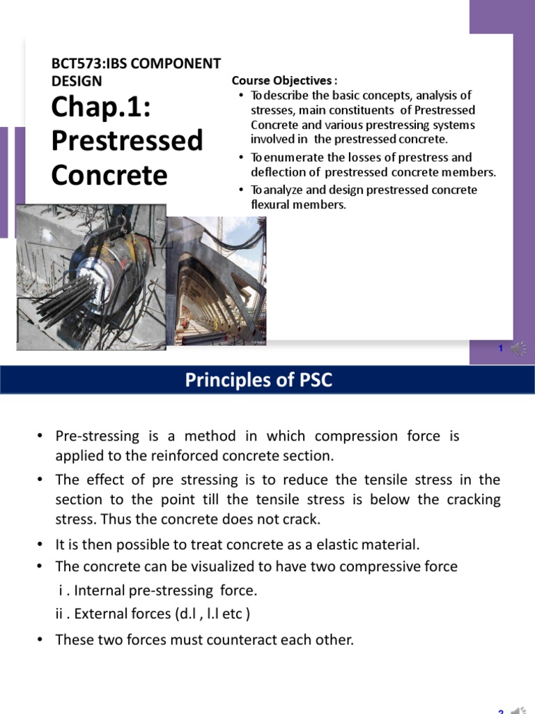 Basic Principles of PrestressedConcrete (Notes) PDF Prestressed