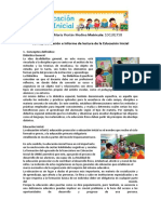 Conceptualización e Informe de Lectura de La Educación Inicial