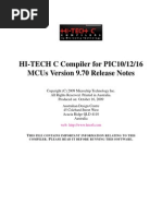 Hi-Tech C Compiler For Pic10/12/16 Mcus Version 9.70 Release Notes