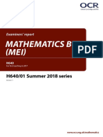 Mathematics B (MEI) : H640/01 Summer 2018 Series