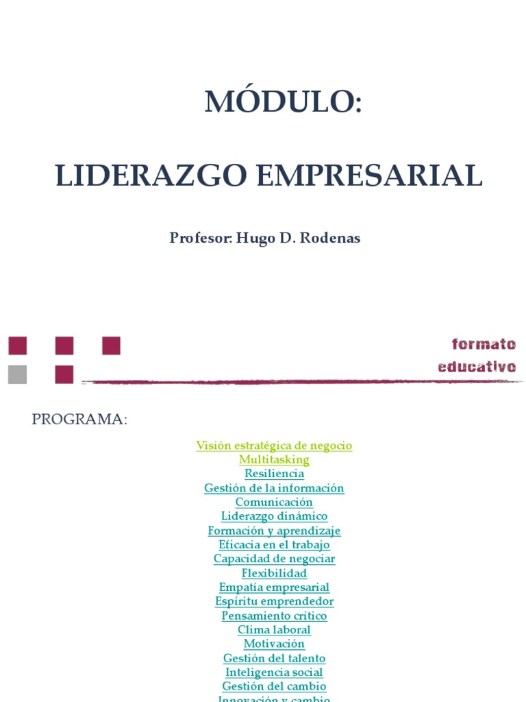 Estrategias de Liderazgo Empresarial | PDF | Liderazgo | Gestión de ...