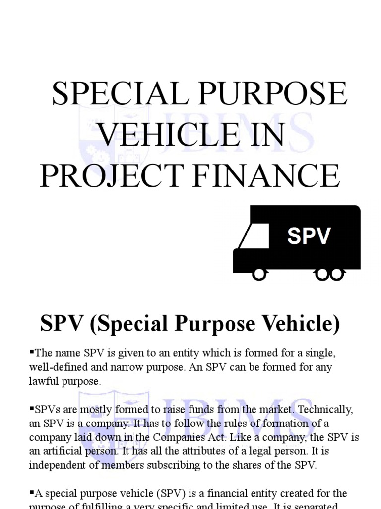 Understanding Special Purpose Vehicles in Finance | PDF | Loans ...
