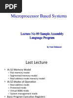 Microprocessor Based Systems: Lecture No 09 Sample Assembly Language Program