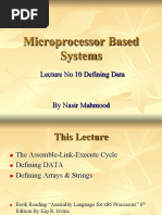 10 Microprocessor Systems Lecture No 10 Defining Data