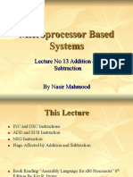 13 Microprocessor Systems Lecture No 13 Addition and Subtraction