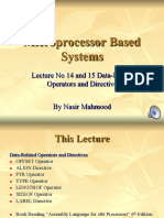 14 and 15microprocessor Systems Lecture No 14 Data Related Operators and Directives PDF