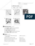 Unit 4 Test: Look at The Pictures. Write The Words