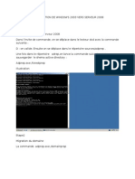 Procedure de Migration de Windows 2003 Vers Serveur 2008