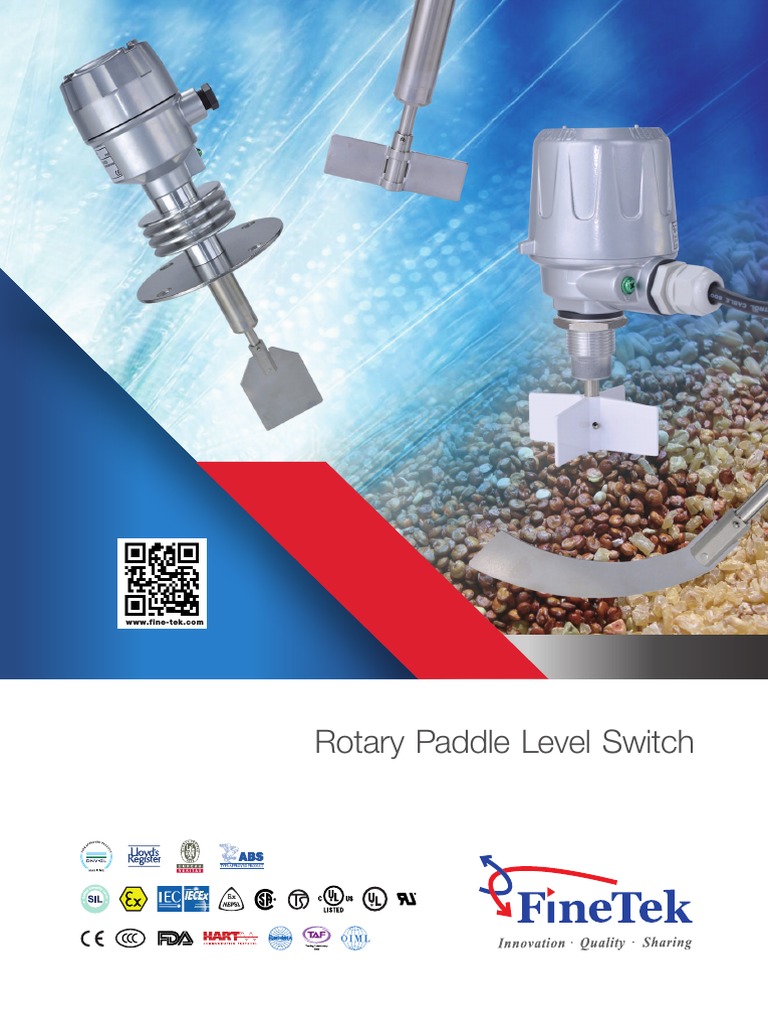 Rotary Paddle Level Switch | PDF | Electric Motor | Switch