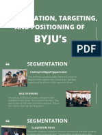 Segmentation, Targeting, and Positioning of Byju's