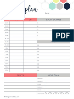 Printable Daily Planner Organization PDF