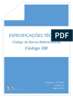 Código QR Especificações