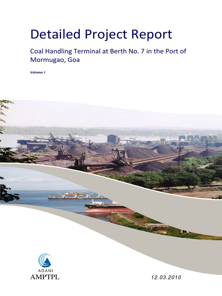 Coal Terminal Project Report: Mormugao | PDF | Business | Transport