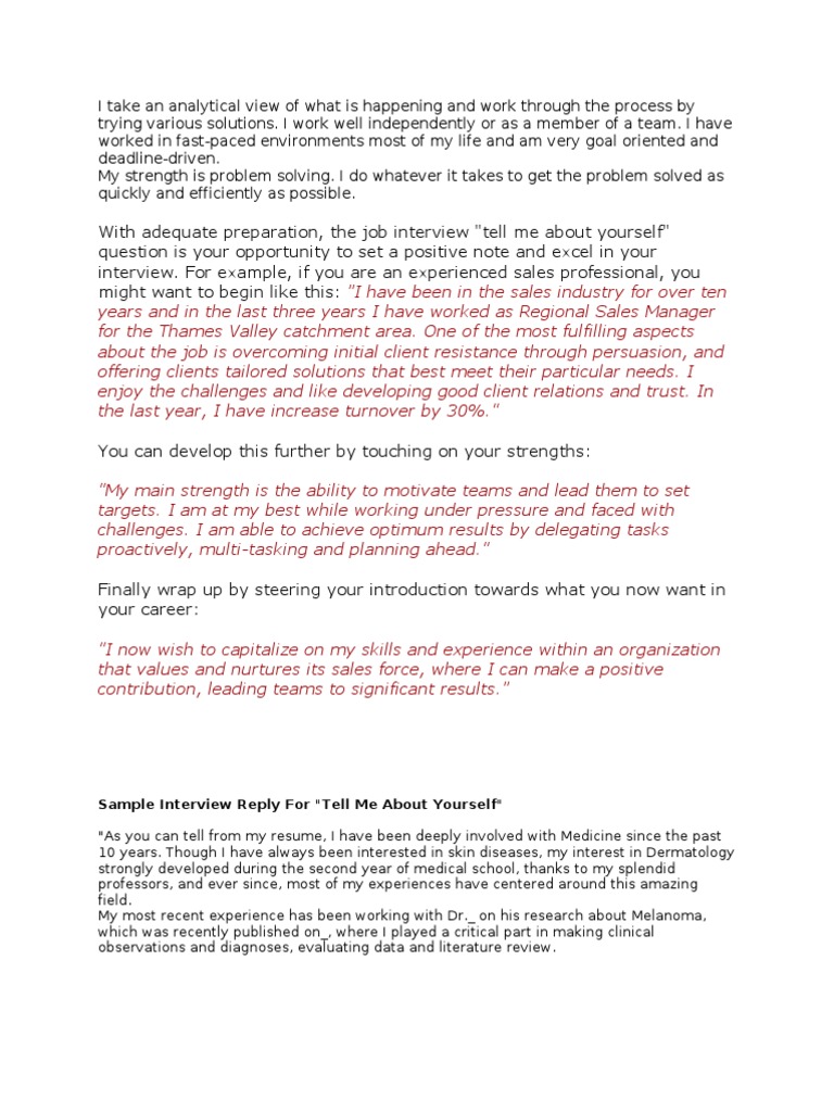 Effective Interview Strategies and Examples | PDF | Human Resources ...