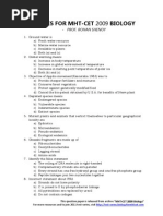 Prof. Rohan Shenoy's Test-Series For MHT-CET Biology - 2009 - Archived Question Paper For Practice