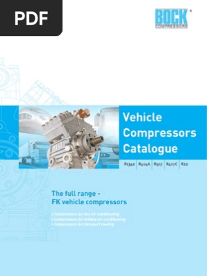 Bock Vehicle Refrigerant Compressor Catalogue Air Conditioning Piston