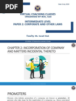 Virtual Coaching Classes Intermediate Level Paper 2: Corporate and Other Laws